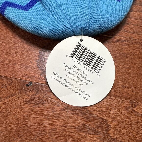 Hat New Dancing Bear Grateful Dead Adult Beanie Winter Blue Bears Warm Soft NWT - Picture 4 of 4